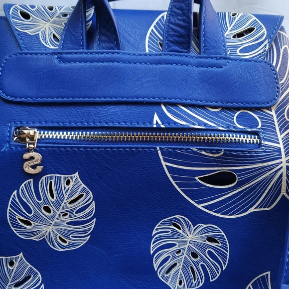 Desigual Attalea Blue Monstera Leaf Backpack - Picture 5 of 6